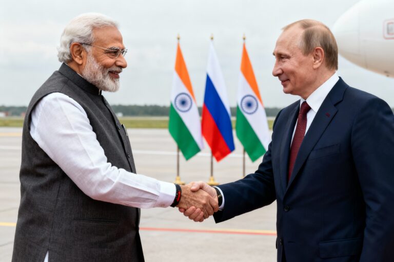 India-Russia_Diplomatic_Relations__PM_Welcomes_Putin_at_Airport